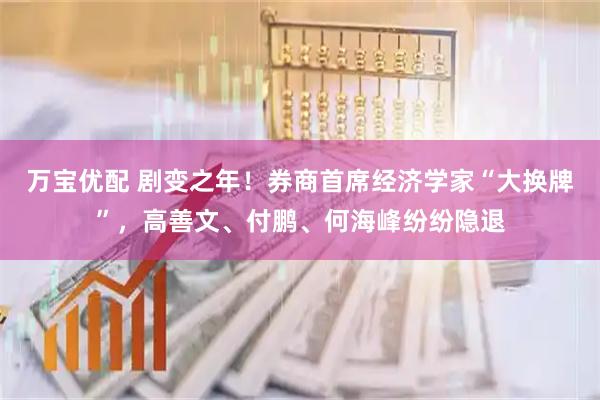 万宝优配 剧变之年！券商首席经济学家“大换牌”，高善文、付鹏、何海峰纷纷隐退